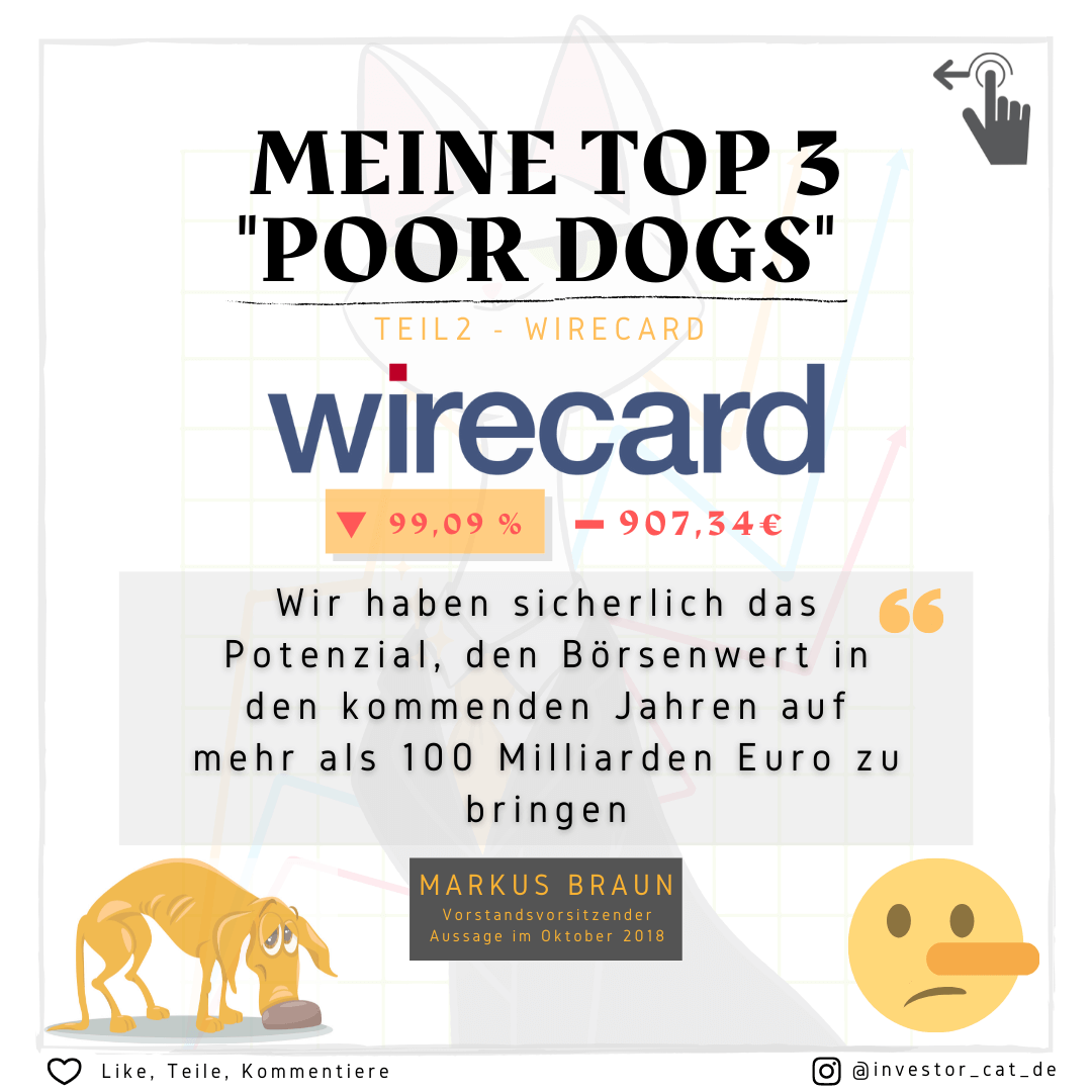 Meine Poor Dogs - Fehlinvestitionen an der Börse - Teil 2 - Au Wirecard